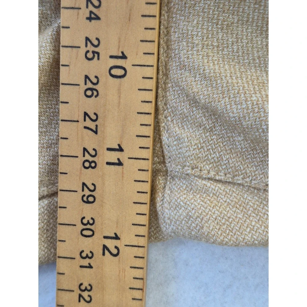 Banana Republic Athletic Linen Blend Pants Mens 31x32 Tan Drawstring Tapered Leg